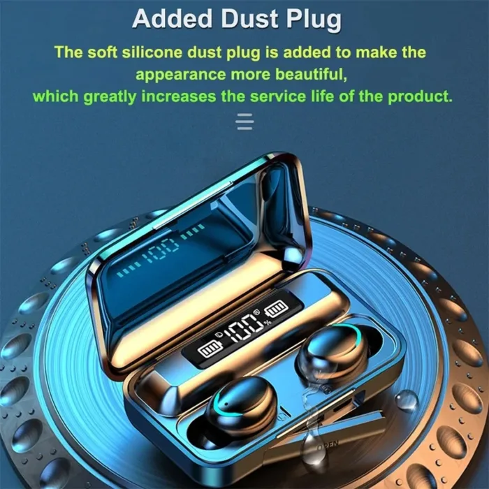 TWS F9 Wireless Headphones Bluetooth Touch Control Stereo Earphone Sport Earbuds 9D Hifi Stereo Headsets LED Display Low Latency - Image 4
