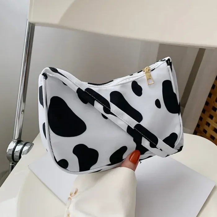 Women Shoulder Bag Fashion Animal Pattern Print Bag Casual Nylon Butterfly Leopard Zebra Cow Print Women Handbag Underarm Bags - Image 9
