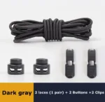No Tie Shoe Laces Suitable for All Shoes Round Spring Lock Elastic Shoelaces Quick Wear in 1 Second Hiking Sports Lazy Shoelace - Image 18