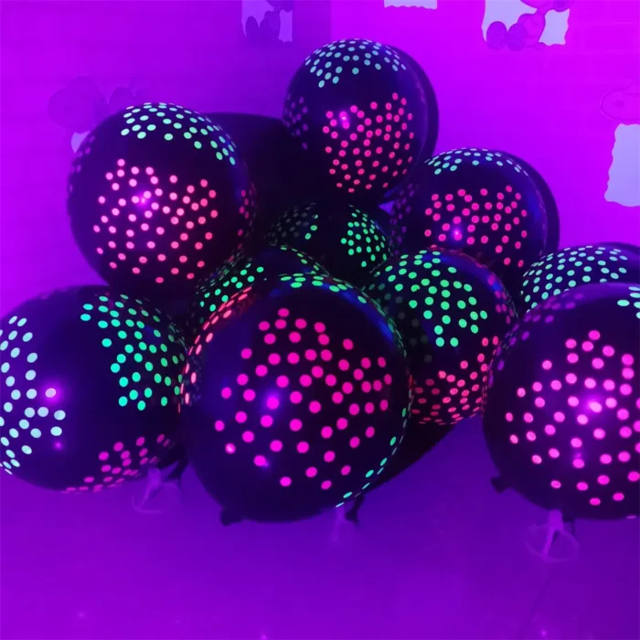 10pcs/lot 12inch UV Neon Glow Latex Balloons Star Fluorescent Luminous Helium Balloons Blacklight Birthday Party Decor Supplies - Image 17