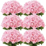 50 Pcs Artificial Rose Flower Silk Roses Bouquet Real Looking Fake Roses for Home Wedding Centerpieces Party Decorations - Image 22