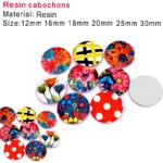 Blue And White Porcelain Flowers Round Photo Resin Glass Cabochon Demo Flat Back Making Findings S1491 - Image 3