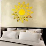 Sun Mirror Wall Sticker 3D TV Background Stickers DIY Wall Decor Decal Stickers Art Mural Bedroom Bath Room Decoration Mirror - Image 5