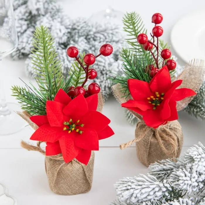 Artificial Plant flower Hot sale Home living room festival Outdoor Garden wedding decor Christmas tree wreath potting DIY gift - Image 2