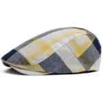 New Multicolour Plaid Beret Women Casual Sun Visor Flat Hat Vintage Fashion Berets Men Newsboy Caps Summer Button Adjustable - Image 9