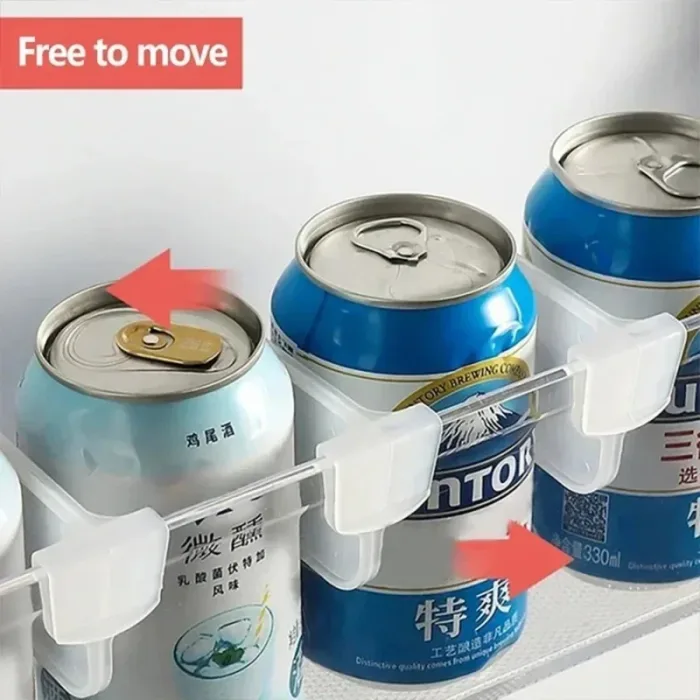 Refrigerator Storage Partition Board Plastic Divider Storage Splint Kitchen Bottle Can Assortment Shelf Organizer Divider Clips - Image 4