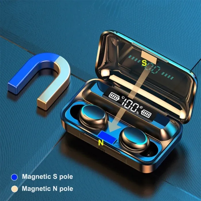TWS F9 Wireless Headphones Bluetooth Touch Control Stereo Earphone Sport Earbuds 9D Hifi Stereo Headsets LED Display Low Latency - Image 5