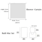 Oil Painting Purple Lavender Butterfly Shower Curtain Set Non-Slip Rugs Bath Mat Toilet Lid Cover Waterproof Bathroom Curtain - Image 8