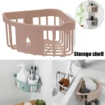 Kitchen Free Hole Shelf Bathroom Bathtub Wall Mounted Storage Rack Organizer Accessories Shower Corner - Image 3