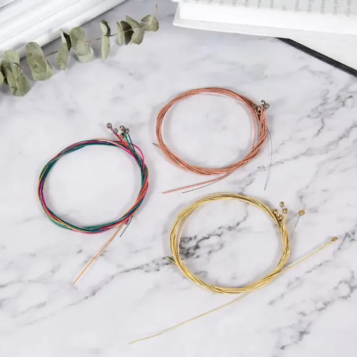 New Colorful Folk Guitar String Replacement Parts Acoustic Guitar Copper Core Strings Kit Musical Instrument Accessories 2023 - Image 5