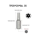 1 Inch TP10 15 20 25 30 35 Security Torx Screwdriver Bit Set 1/4 Inch 6.35mm Hex Shank Electric Screwdriver Bits For Power Tools - Image 8