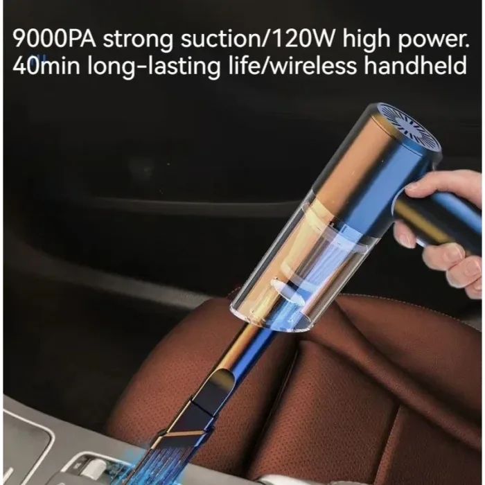 High Power Vacuum Cleaner, Mini Cordless, 2000PA Strong Suction, Rechargeable Portable Dust Collector, for Cars, Keyboard Gaps - Image 2
