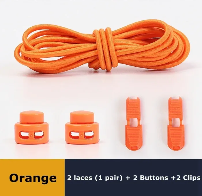 No Tie Shoe Laces Suitable for All Shoes Round Spring Lock Elastic Shoelaces Quick Wear in 1 Second Hiking Sports Lazy Shoelace - Image 15