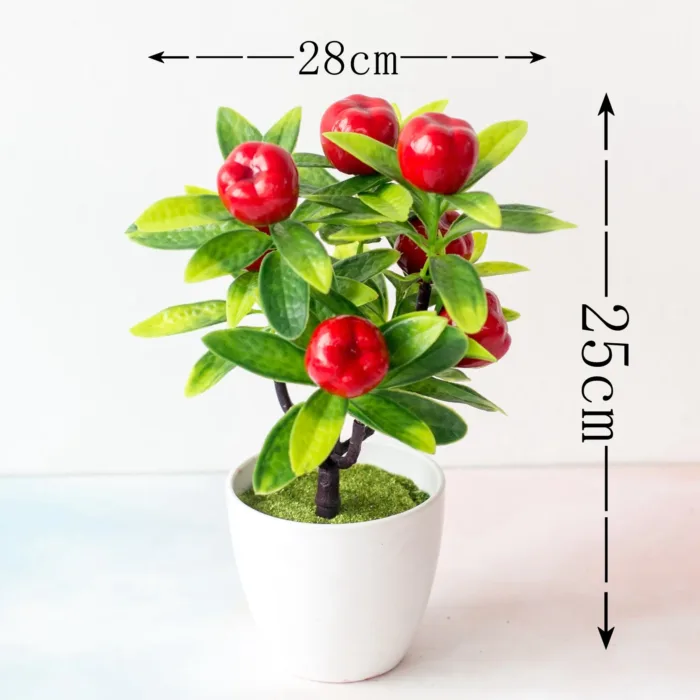 Simulated Green Plants Simulated Plants Decorative Bonsai Fruit and Potted Plants Strawberry Orange Simulation Tree - Image 7