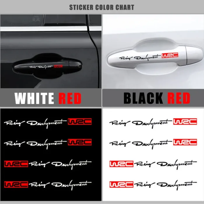 4pcs Car Door Handle Stickers Accessories Car Sticker Exterior Accessories WRC car sticker funny door handle handle - Image 3