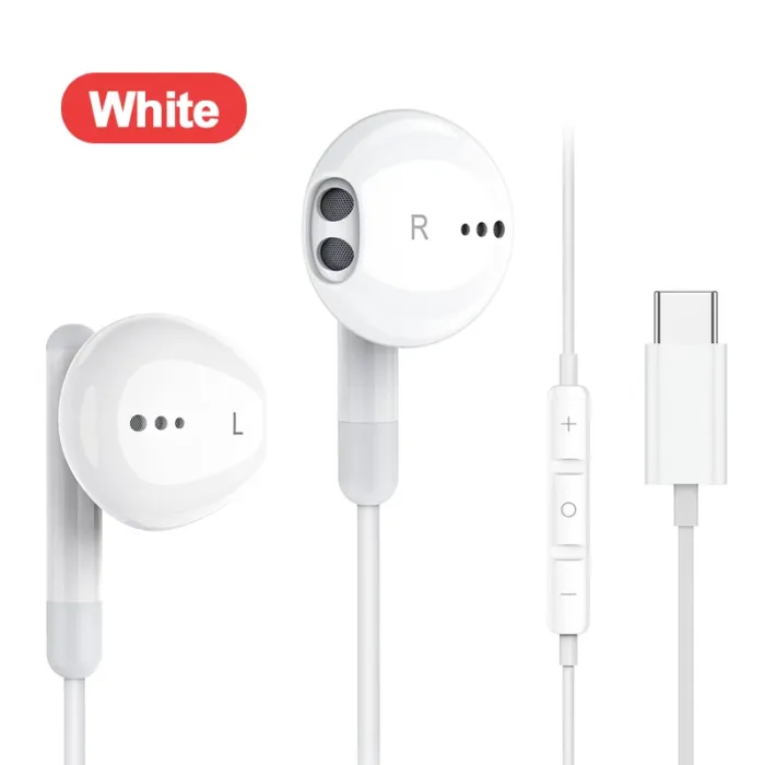 USB Type-C Wired Headphones For Samsung Galaxy S24 S23 S22 S20 10 Ultra 3.5mm In-Ear With Mic Music Bass Stereo Earbud Eadphones - Image 7