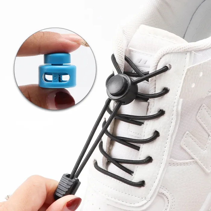 No Tie Shoe Laces Suitable for All Shoes Round Spring Lock Elastic Shoelaces Quick Wear in 1 Second Hiking Sports Lazy Shoelace - Image 1