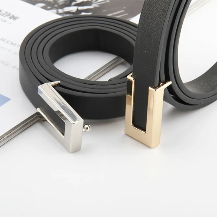 Luxury Brand Leather Women Waist Belt DesignerWomen Dress Party Cowhide Knot Belt Gold Alloy Buckle Waistband Jeans Female Gift - Image 4