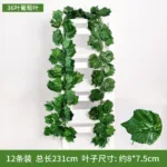 Artificial Grape Leaf Green Vine Sweet Potato Leaf Rattan Plastic Decor Ceiling Vegetable Fruit Orchard Outdoor Wedding Pendant - Image 10