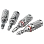 Banana Plug Connector Consumer Electronics Bananas Conector Audio Jack Rhodium Plated Carbon Fiber Screw Press Speaker Terminal - Image 2
