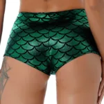 Womens Mermaid Fish Scale Print Booty Shorts High Waisted Hot Pants Party Club Festival Rave Dance Bottoms Sexy Clubwear - Image 4