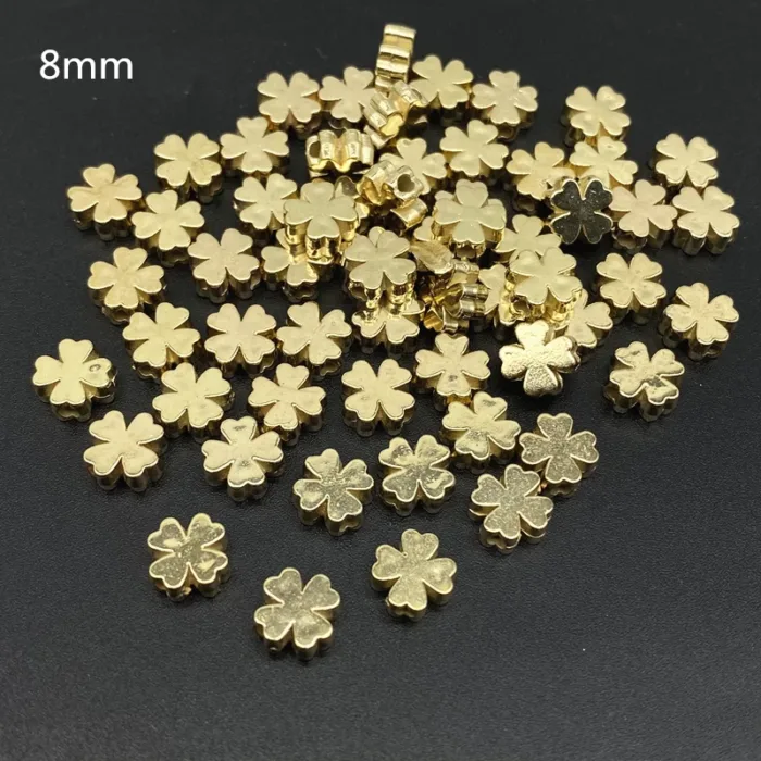 50Pcs/lot about 8mm Star Love Heart Gold Color Loose Spacer CCB Acrylic Beads DIY Jewelry Making Findings Charm - Image 3