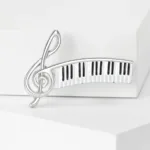Beaut&Berry Trendy Piano Brooches for Women Unisex 2-color Musical Instrument Party Casual Brooch Pin Gifts - Image 4