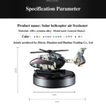Solar Car Air Freshener Interior Accessories Supplies Helicopter Decoration Propeller Rotating Auto Flavoring Perfume Diffuser - Image 4
