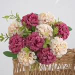 Silk watercolor Hydrangea Simulation flower Home vase Christmas Outdoor Garden Decor Festival Wedding BridalBouquet Diy Gift box - Image 10