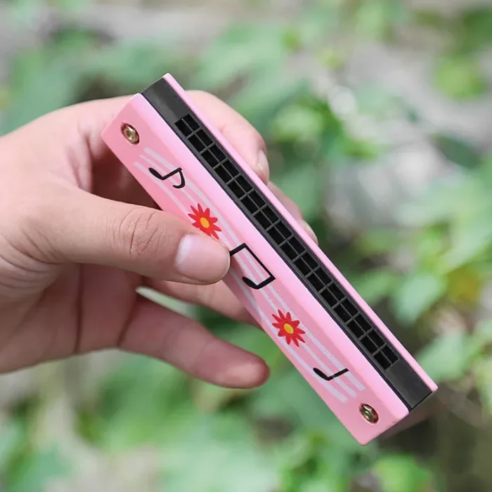 Wooden Harmonica for Children Toys Musical Instruments 16 Holes Double-Row Blow Cartoon Woodwind Mouth Harmonica Style 1 - Image 5