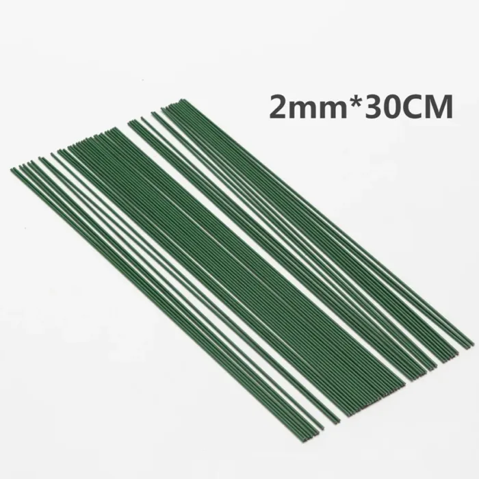 2mm*30CM Artificial Green Flower Stem DIY Floral Material Handmade Wire Stem Accessoies for Wedding Home Decoration - Image 2