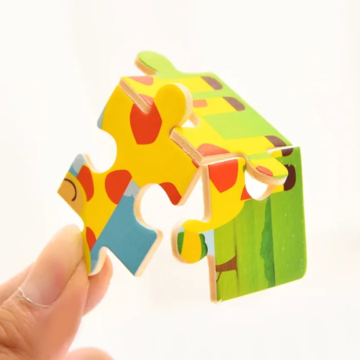 Baby Wooden Montessori Puzzle Child Game Wooden Puzzle 3D Cartoon Animal Puzzle Babies Toys Puzzles For Kids 1 2 3 Year Old - Image 3
