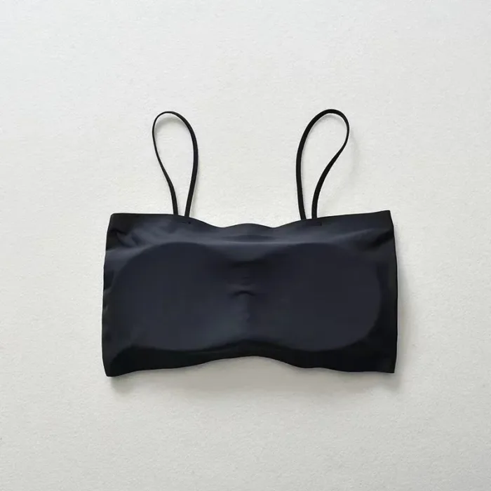 Ice Silk Sexy Push Up Bras For Women Crop Top Seamless Sling Tube Top Sleeveless Camisole Underwear Ladies Intimates Bralette - Image 3