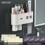 MENGNI-Magnetic Adsorption Inverted Toothbrush Holder Wall -Automatic Toothpaste Squeezer Storage Rack Bathroom Accessories - Image 14