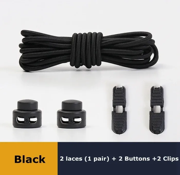 No Tie Shoe Laces Suitable for All Shoes Round Spring Lock Elastic Shoelaces Quick Wear in 1 Second Hiking Sports Lazy Shoelace - Image 14