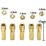 7pcs/set 2.35/3.17/4.05/5.05mm Brass Dremel Collet Mini Drill Chucks For Electric Motor Shaft Drill Bit Tool Drill Chuck Adapter - Image 3