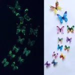 Luminous Butterfly Wall Sticker Living Room Butterflies for Wedding Party Decoration Home 3D Fridge Stickers Wallpaper 1 Pcs - Image 3