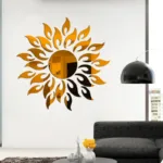 Sun Mirror Wall Sticker 3D TV Background Stickers DIY Wall Decor Decal Stickers Art Mural Bedroom Bath Room Decoration Mirror - Image 3