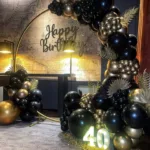 107pcs black gold balloon set. Graduation season New Year's Retirement Wedding Birthday Gender reveal party supplies decoration - Image 3