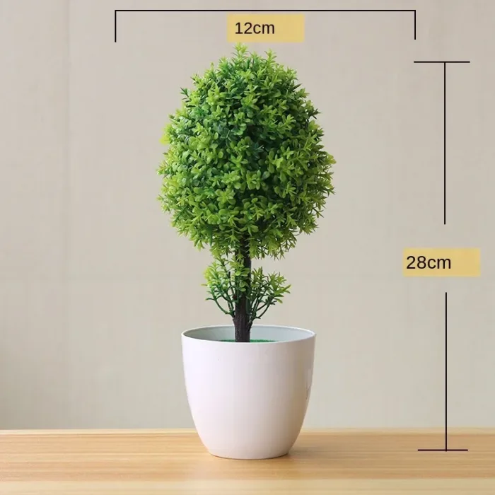 Green Artificial Plants Bonsai Small Tree Pot Plants Simulation Plastic Flowers Potted Ornaments Home Hotel Garden Decoration - Image 18