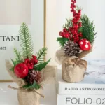 1pc Artificial Plant flower Hotsale Home living room festival party Outdoor Garden wedding decor Christmas tree potting DIY gift - Image 2