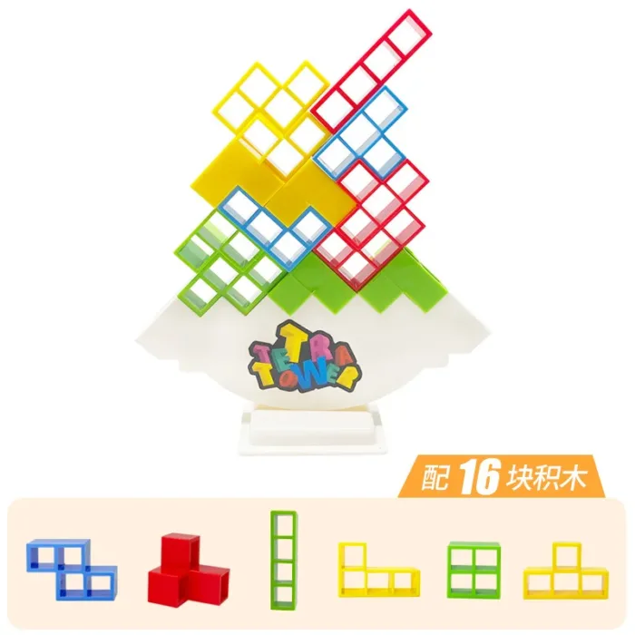 Tetra Tower Game Stacking Blocks Stack Building Blocks Balance Puzzle Board Assembly Bricks Educational Toys for Children Adults - Image 9