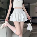 Womens Lace Ruffle Bloomers Shorts Layered Pettipants Victorian Pumpkin Pants Panties Booty Shorts Lolita Dress Safety Shorts - Image 2