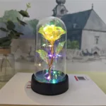 Red Colorful Rose Artificial Flowers Wedding Decoration Creative Valentine's Day Mother's Day Gift Light Up Rose in A plastic - Image 13