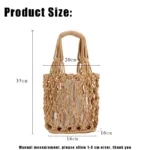 YoReAi Casual Hollow Woven Women Shoulder Bags Designer Knitting Handbags Large Capacity Tote Summer Beach Bag Shopper Sac - Image 2