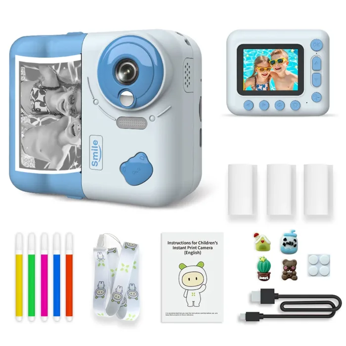9IMOD Kids Camera Instant Print Camera 2.4 inch 1080P Children Digital Photo Video Camcorder Toys with 10X Digital Zoom TF Card - Image 3
