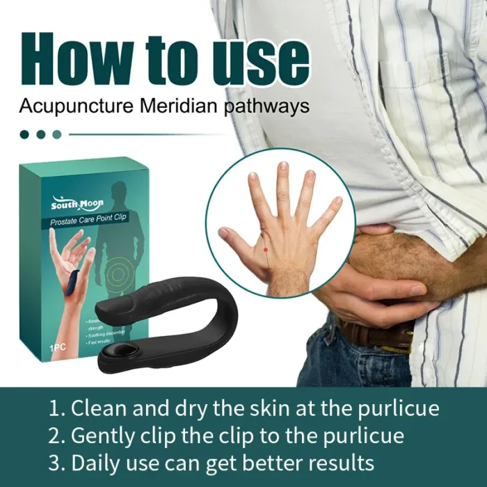Prostate Care Point Clip Hand Meridians Massage Pressure Acupressure Acupoint Massager Relieve Fatigue Relax Soothing Tool - Image 5