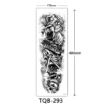 Body Art Full Fake Tatoo Tiger Wolf Flowers Rose Large Arm Tattoo Sticker Full Sleeve Waterproof Semi Permanent Tattoo Women Man - Image 33