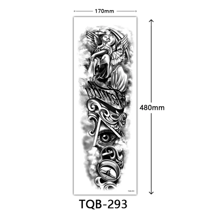Body Art Full Fake Tatoo Tiger Wolf Flowers Rose Large Arm Tattoo Sticker Full Sleeve Waterproof Semi Permanent Tattoo Women Man - Image 33