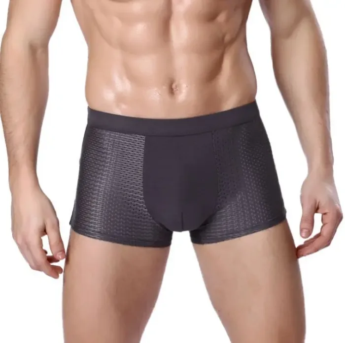 4XL Plus Banboo Fiber Men Underwear Male Boxer Solid Panties Shorts Men's  Underpants Breathable Intimate Man Boxers - Image 7